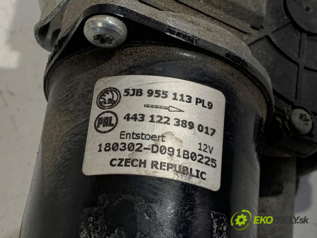 SKODA FABIA III liftback 2018 55 kW 1.0 999 Mechanizmus stieračov predný 5JB955113 (Motorček stieračov predný)