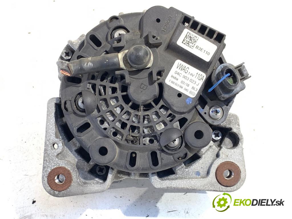 SKODA FABIA III liftback 2018 55 kW 1.0 999 Alternátor 04C903023J (Alternátor)