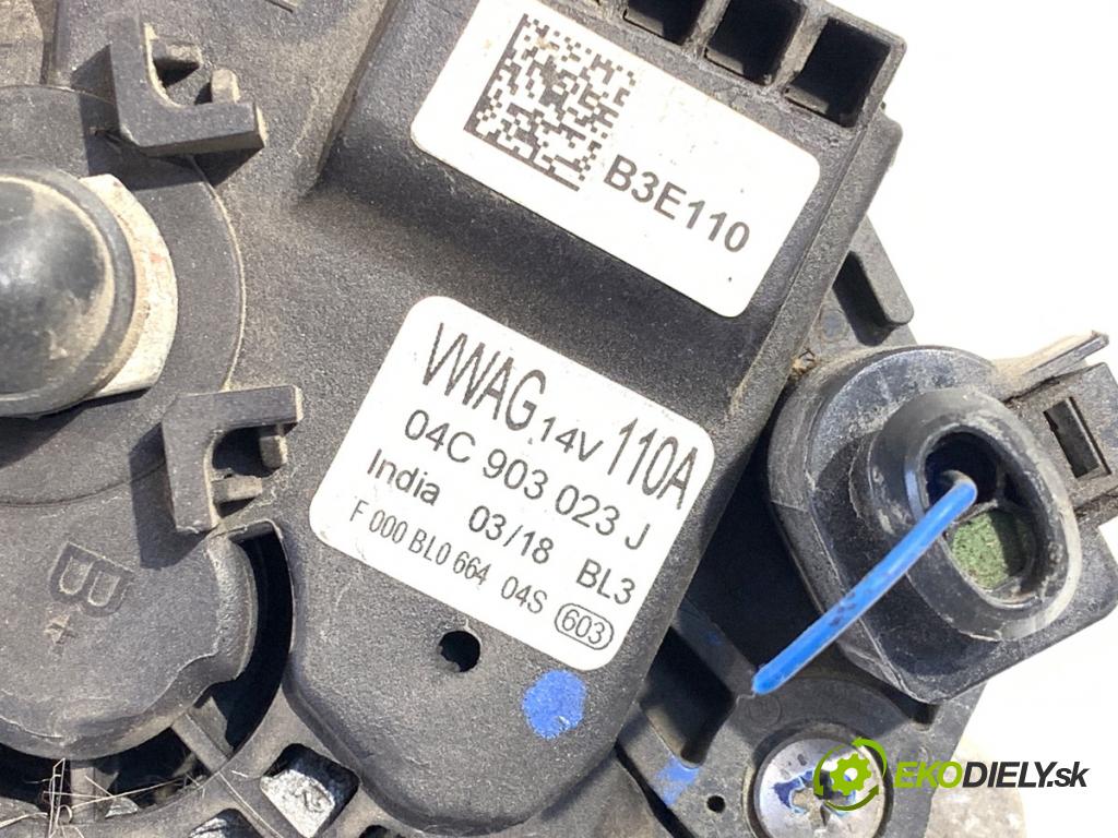 SKODA FABIA III liftback 2018 55 kW 1.0 999 Alternátor 04C903023J (Alternátor)