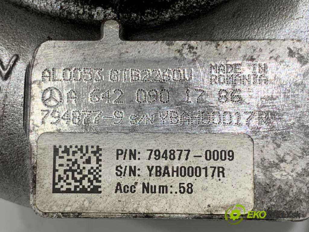 MERCEDES-BENZ W218 Kombi 2013 195 kW CLS 350 CDI / d 4-matic (218.993) 2987 Turbodúchadlo,turbo A6420901786 (Turbodúchadlo (kompletné))