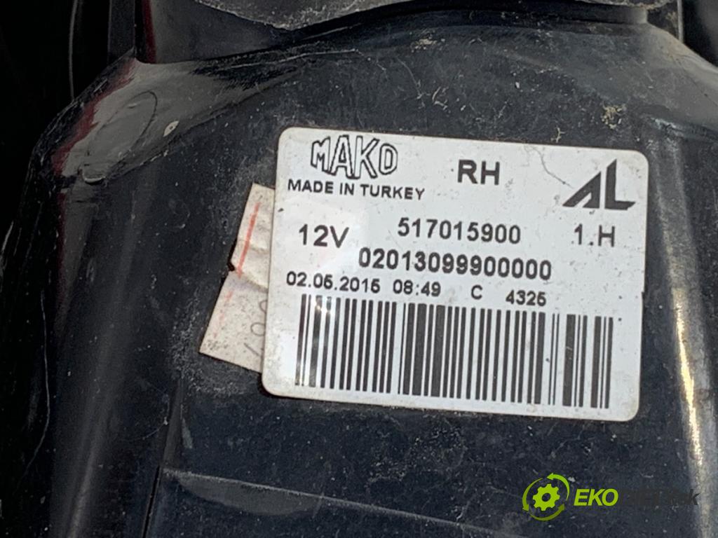 FIAT GRANDE PUNTO liftback 2015 55 kW 1.3 D Multijet 1248 Svetlo pravy zad 517015900