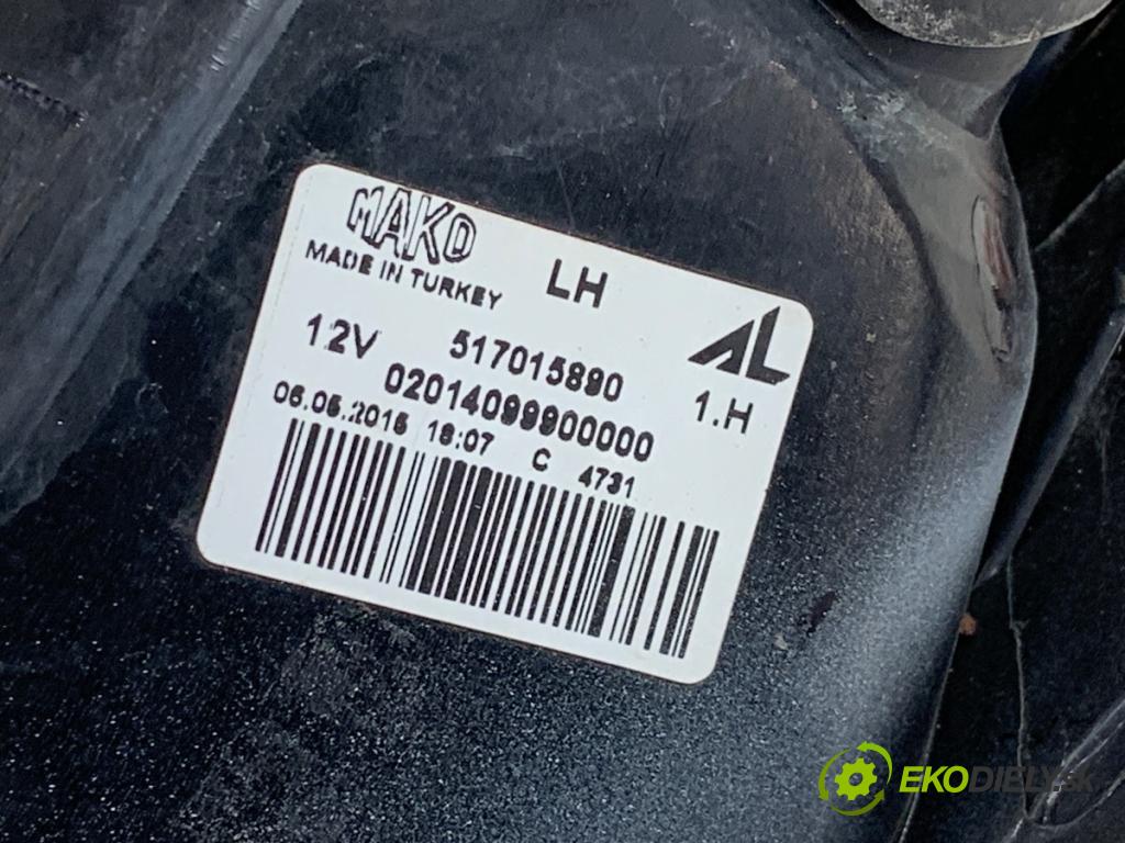 FIAT GRANDE PUNTO liftback 2015 55 kW 1.3 D Multijet 1248 Svetlo ľavy zad 517015890
