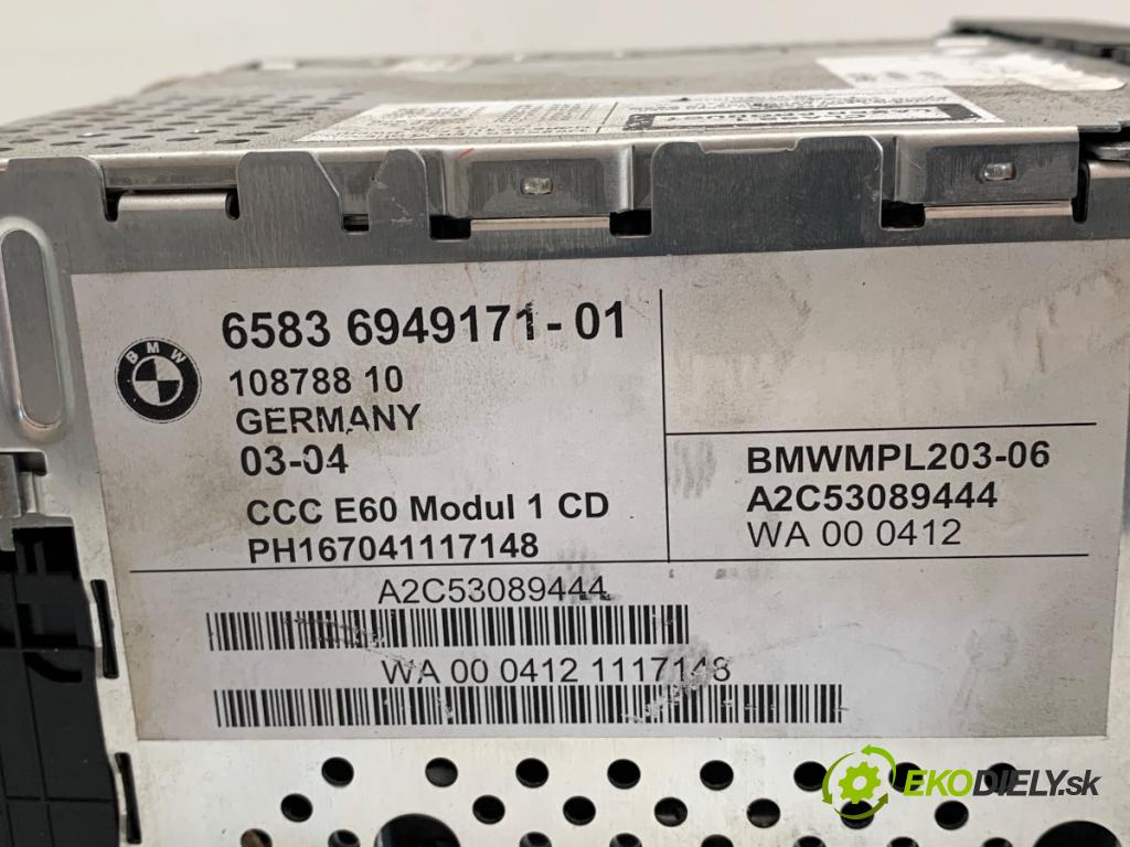 BMW E60 sedan 2004 160 kW 530 d 2993 RADIO Navigácia 6949171 (Audio zariadenie)