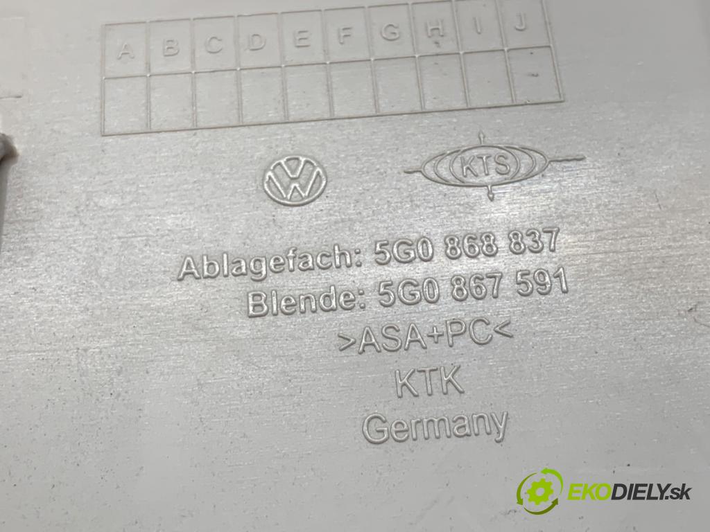 VW GOLF VII liftback 2014 77 kW 1.6 TDI 1598 přihrádka kastlík na skla 5G0868837