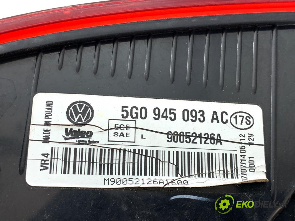 VW GOLF VII liftback 2014 77 kW 1.6 TDI 1598 Svetlo ľavy zad vnútorná 5G0945093AC