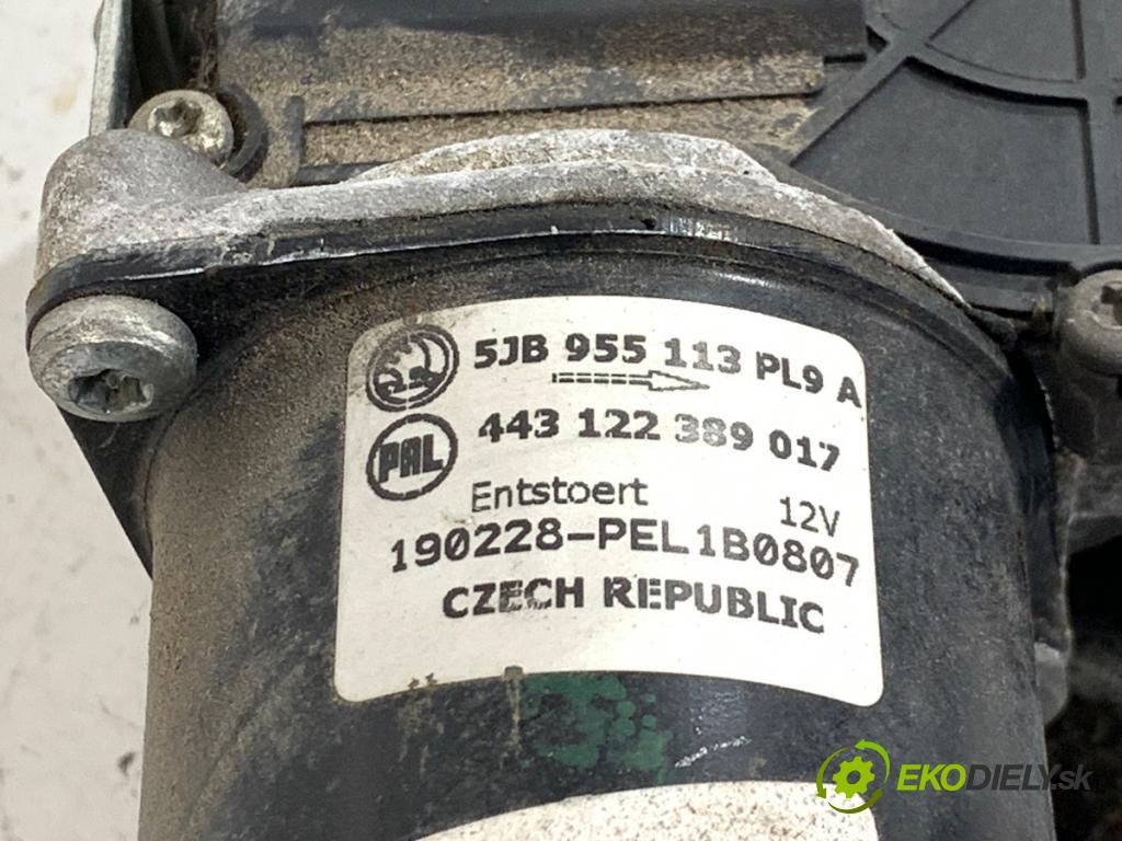 SKODA FABIA III liftback 2019 55 kW 1.0 999 Mechanizmus stieračov predný 5JB955113 (Motorček stieračov predný)