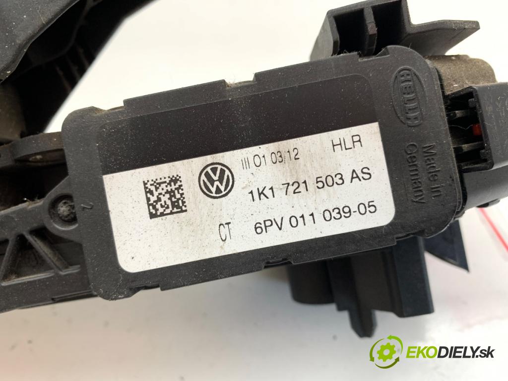 VW PASSAT B7 Kombi 2012 125 kW 2.0 TDI 1968 potenciometr plynového pedálu 1K1721503AS (Potenciometr plynového pedálu)