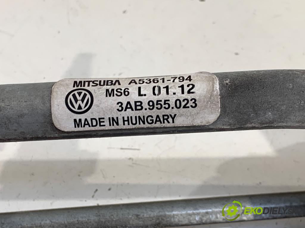 VW PASSAT B7 Kombi 2012 125 kW 2.0 TDI 1968 Mechanizmus stieračov predný 3AB955023 (Motorček stieračov predný)