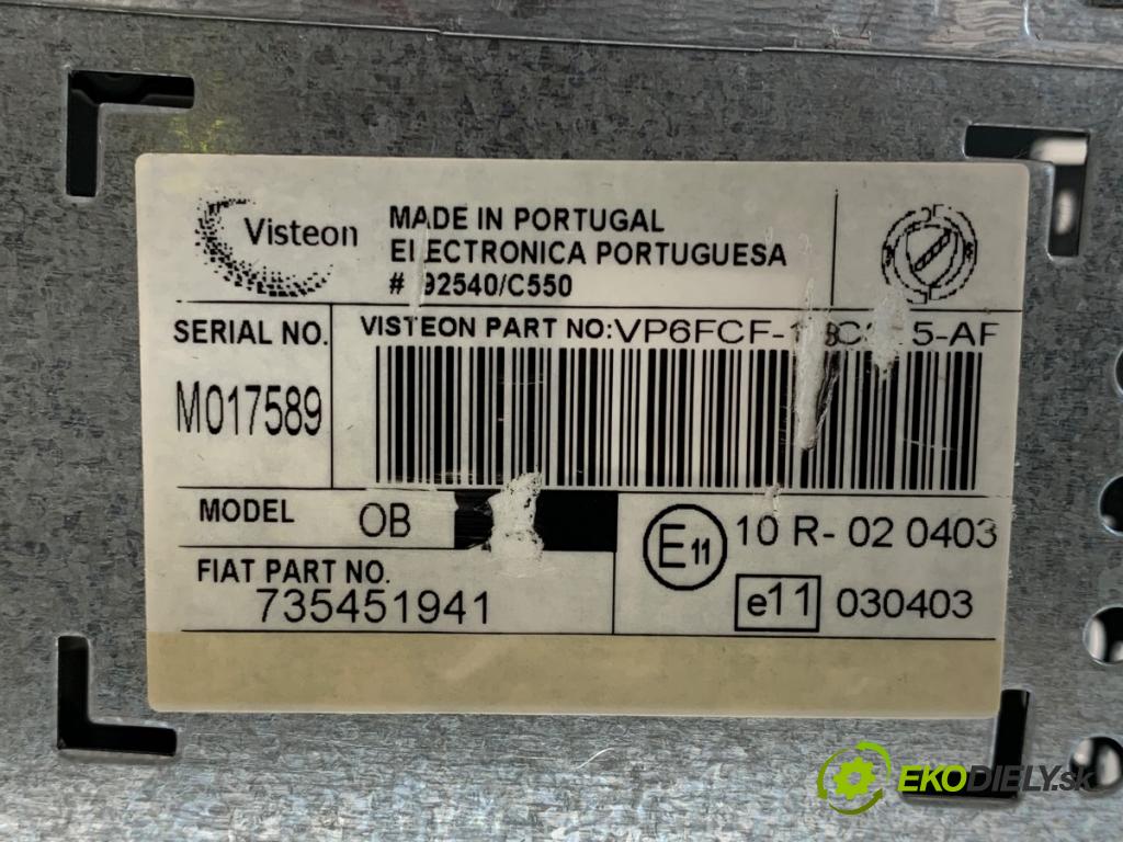 FIAT BRAVO II liftback 2007 110 kW 1.4 T-Jet (198AXF1B) 1368 RADIO 735451941 (Audio zařízení)