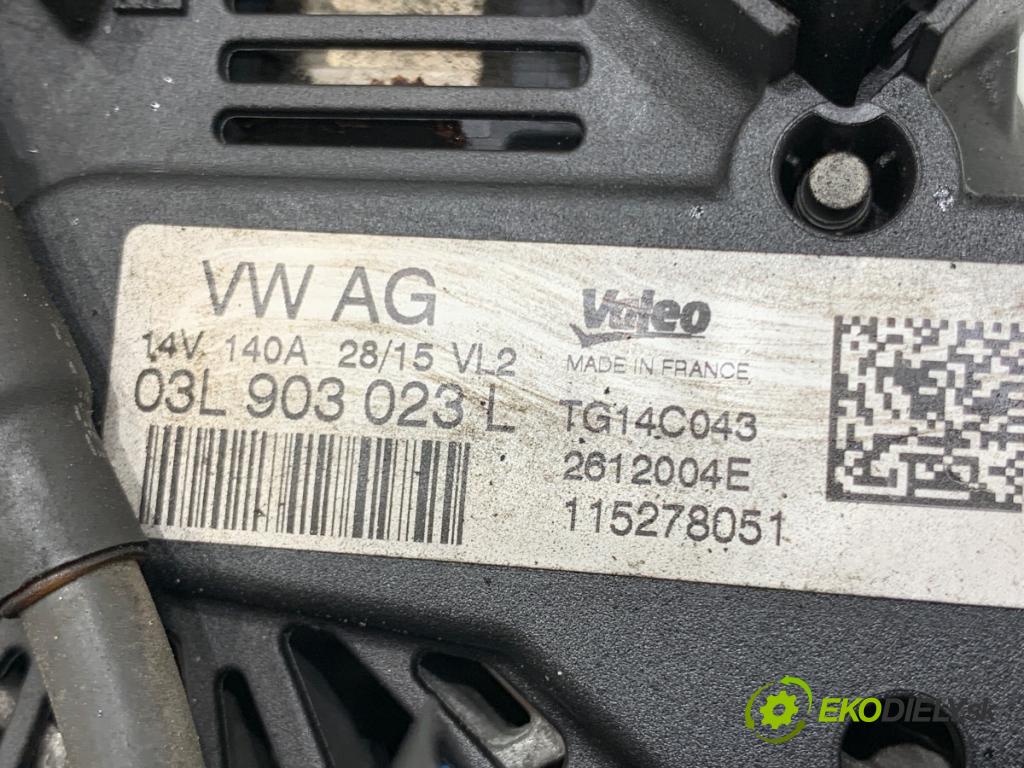 VW GOLF VII Kombi 2015 81 kW 1.6 TDI 1598 Alternátor 03L903023L (Alternátor)