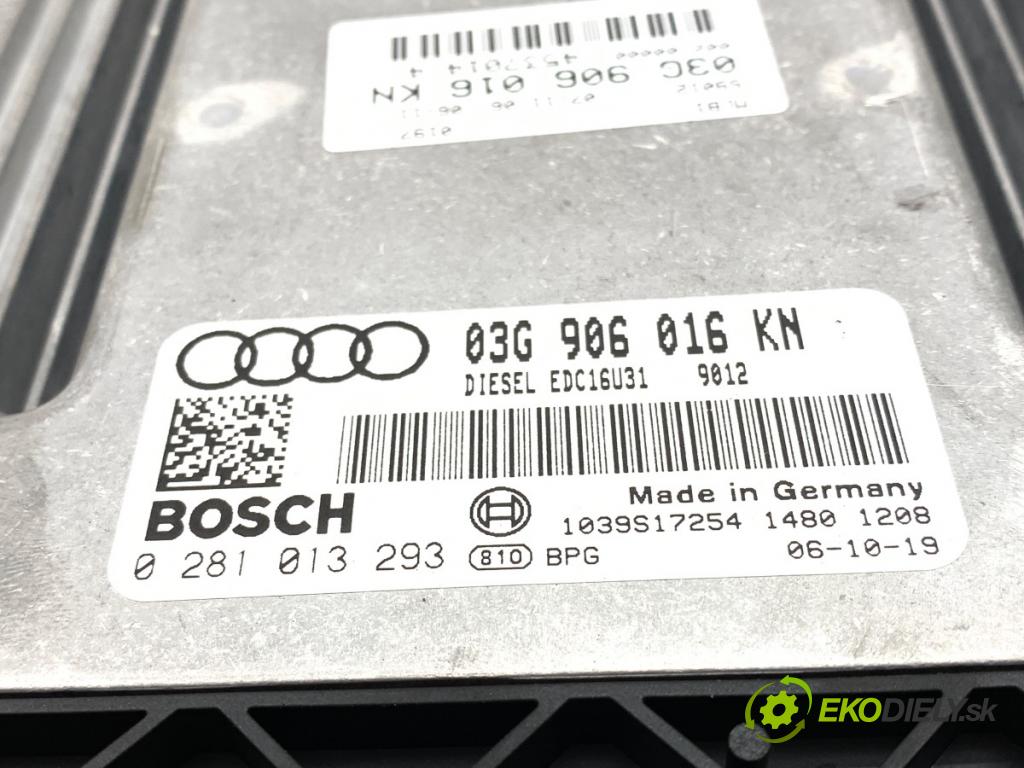 AUDI A4 B7 Kombi 2006 103 kW 2.0 TDI 1968 řídící jednotka motora 03G906016KN (Řídicí jednotka)