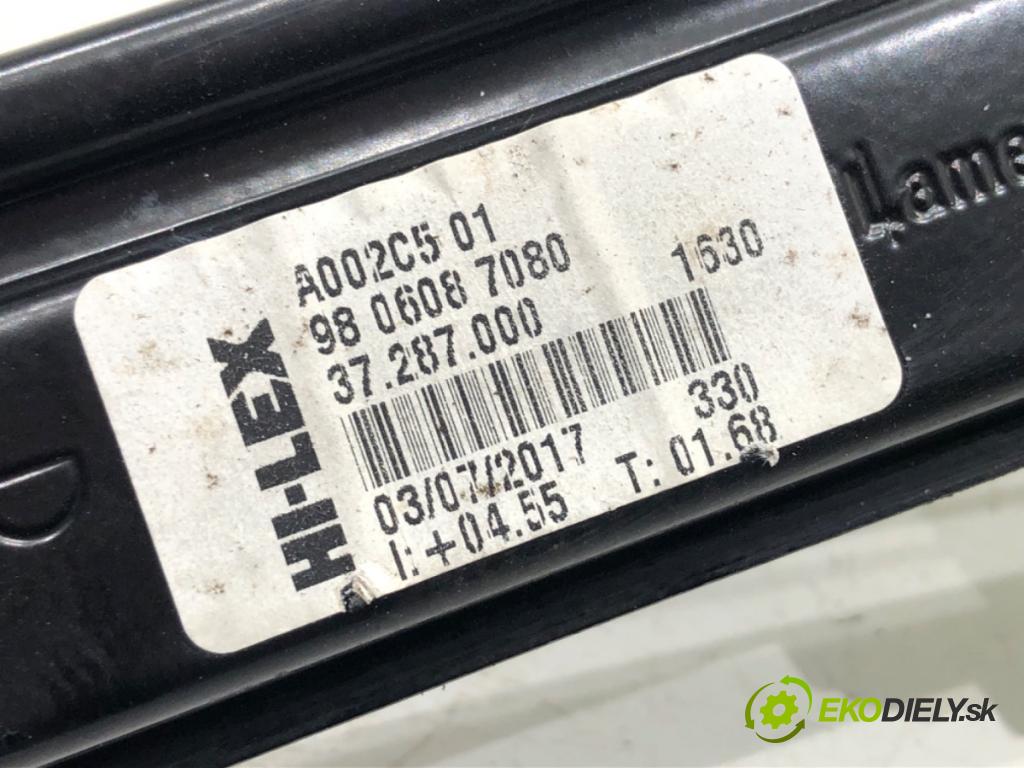 PEUGEOT 508 I sedan 2017 110 kW 2.0 BlueHDi 150 1997 mechanismus okna pravý zadní část 9806085380