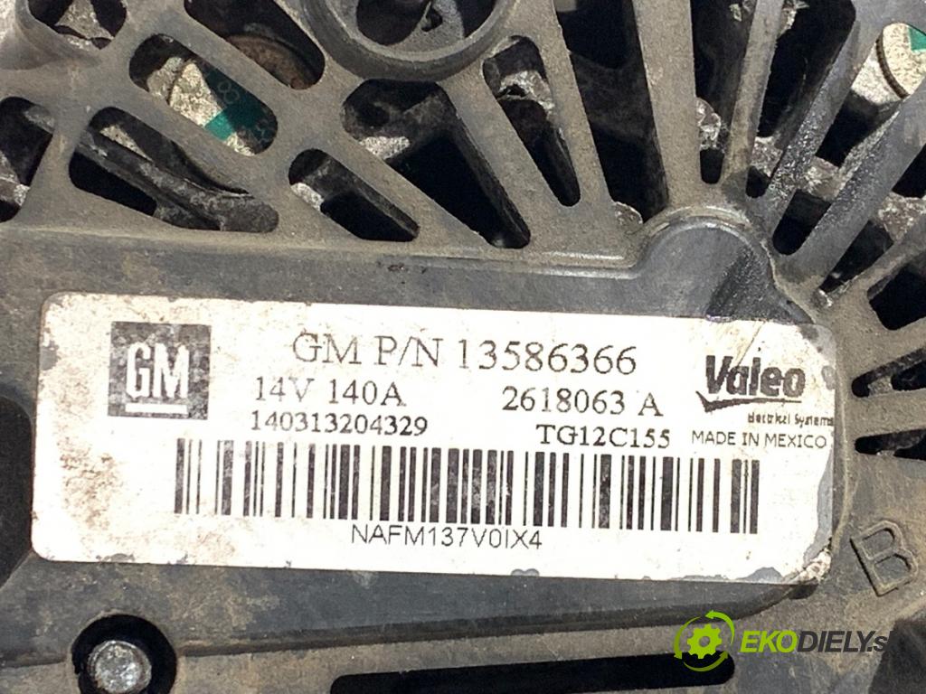 OPEL ASTRA J Kombi 2014 100 kW 1.6 CDTi (35) 1598 Alternátor 13586366 (Alternátor)
