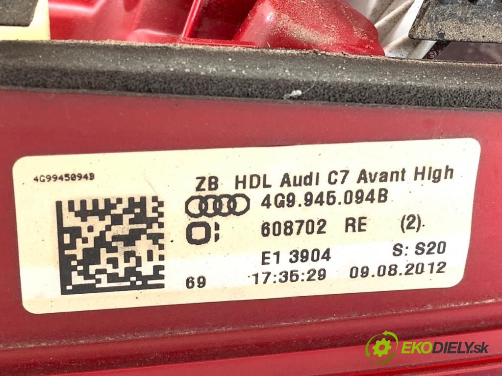 AUDI A6 C7 Kombi 2012 130 kW 2.0 TDI 1968 světlo pravý zadní část vnitřní 4G9945094B