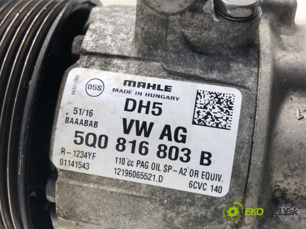 SKODA OCTAVIA III Kombi 2017 81 kW 1.6 TDI 1598 kompresor klimatizace 5Q0816803B (Kompresor klimatizace)