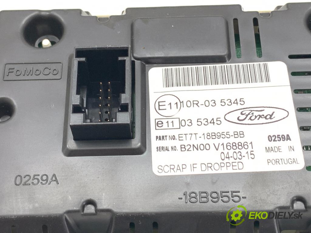 FORD FIESTA MK7 liftback 2015 60 kW 1.25 1242 Displej ET7T-18B955-BB (Přístrojová deska)