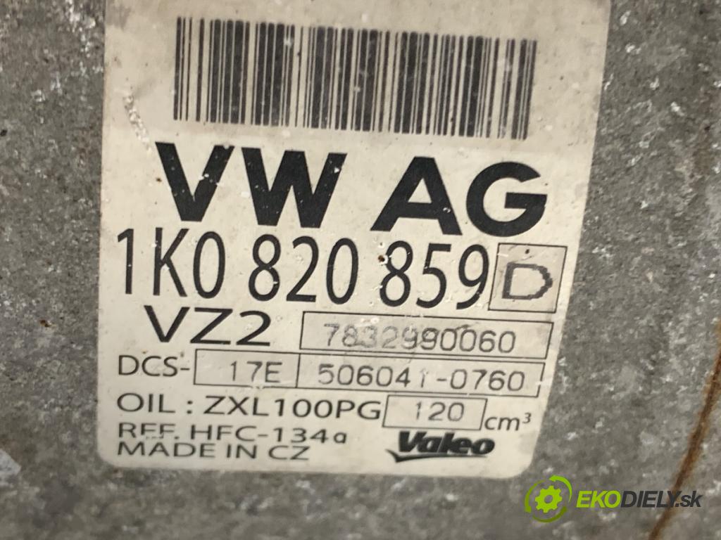 VW GOLF V Kombi 2007 75 kW 1.6 1595 kompresor klimatizace 1K0820859D (Kompresor klimatizace)