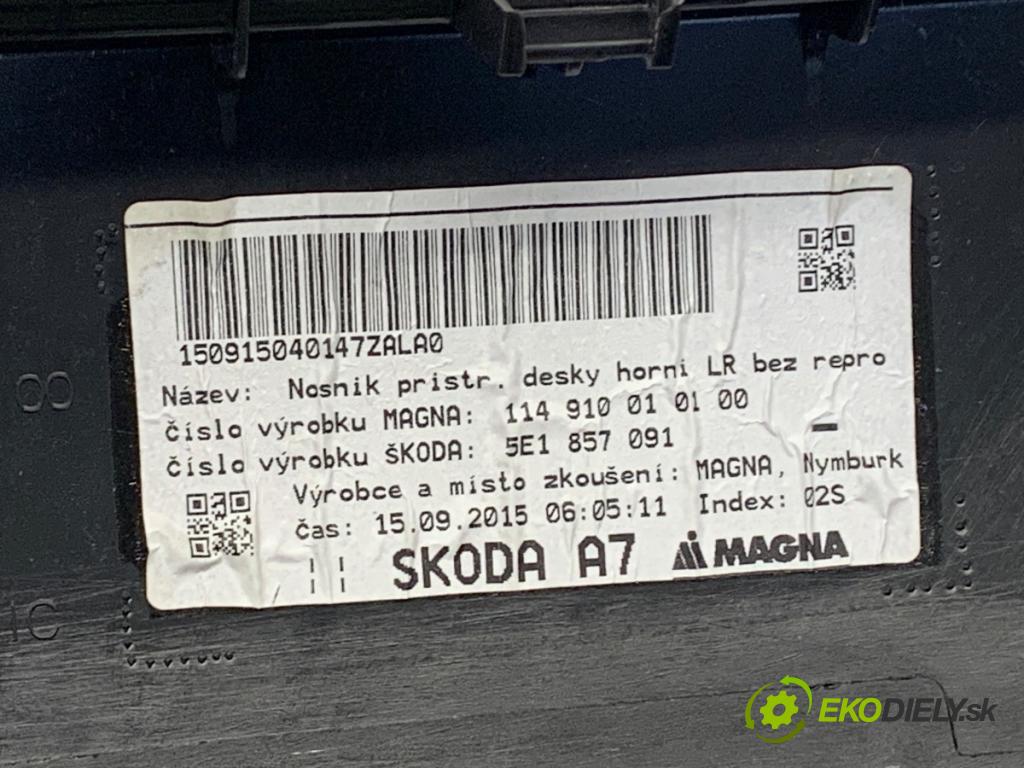 SKODA OCTAVIA III liftback 2015 81 kW 1.6 TDI 1598 Palubná doska 5E1857091 (Palubná doska)