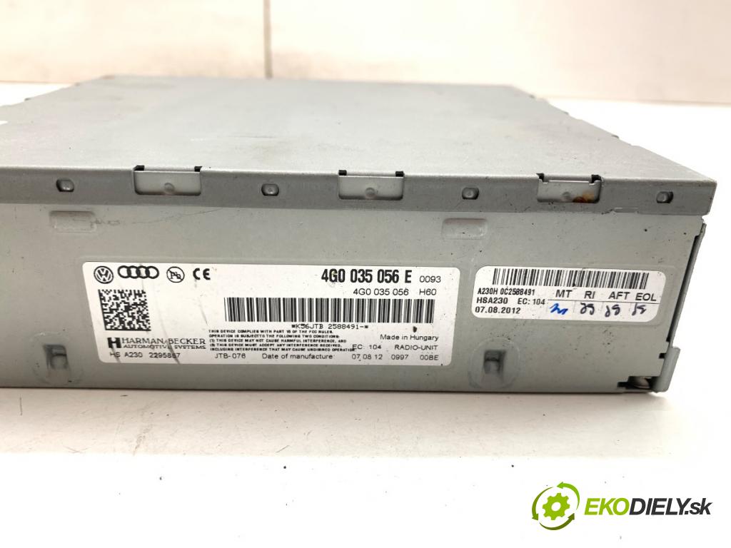 AUDI A6 C7 Kombi 2012 130 kW 2.0 TDI 1968 čítač navigácie 4G0035056E (Elektrosúčasti ostatné)