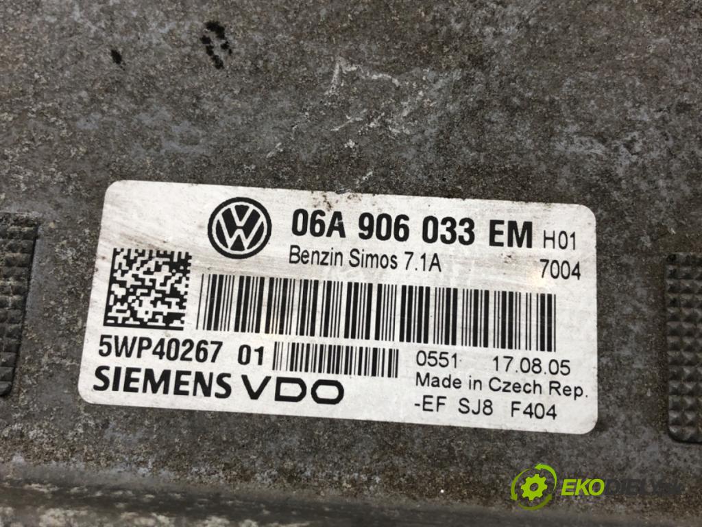 VW JETTA III sedan 2006 75 kW 1.6 1595 riadiaca jednotka Motor 06A906033EM (Riadiaca jednotka)