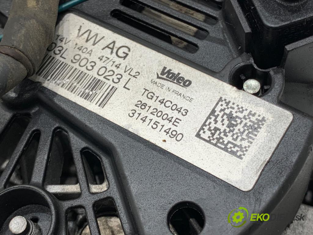 SKODA OCTAVIA III liftback 2015 81 kW 1.6 TDI 1598 Alternátor 03L903023L (Alternátor)