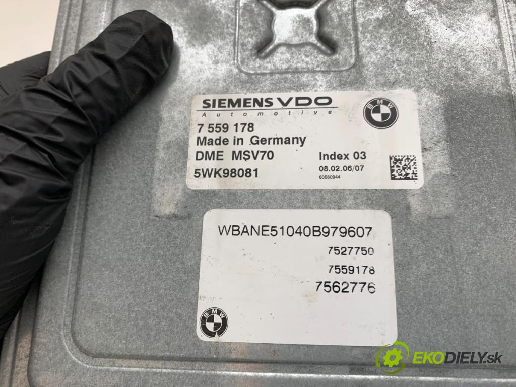 BMW E60 sedan 2006 160 kW 525 i 2996 riadiaca jednotka Motor 7559178 (Riadiaca jednotka)