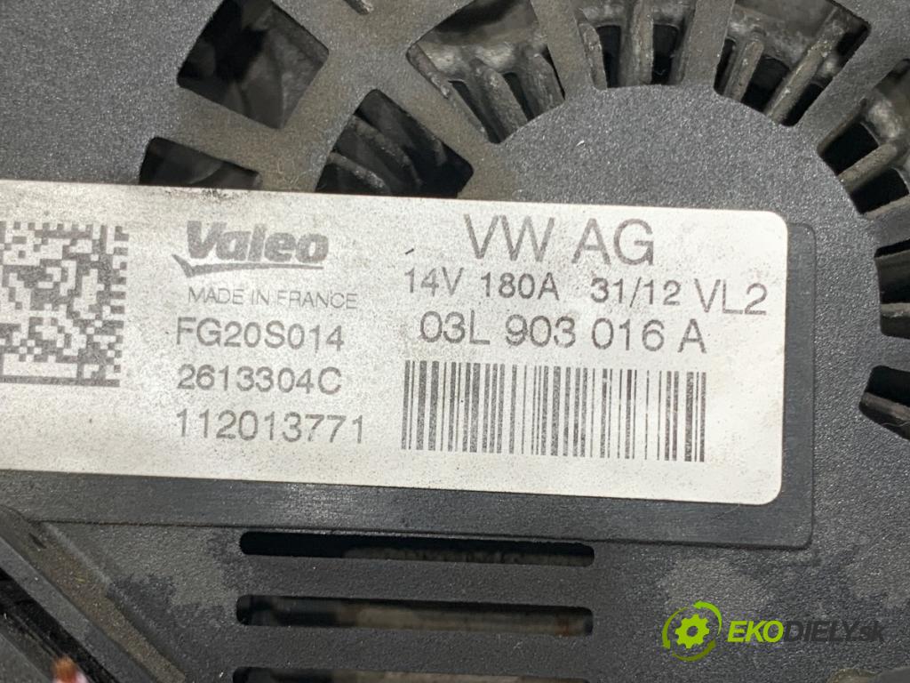 AUDI A6 C7 Kombi 2012 130 kW 2.0 TDI 1968 Alternátor 03L903016A (Alternátor)
