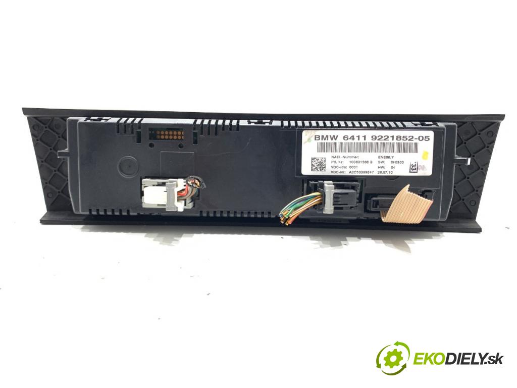 BMW E91 Kombi 2010 135 kW 320 d 1995 Panel ovládaní topení 9221852 (Páčky pod volantem)