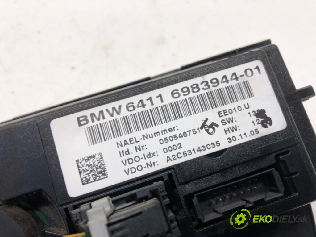 BMW E90 sedan 2006 120 kW 320 d 1995 Panel ovládaní topení 6983944 (Páčky pod volantem)