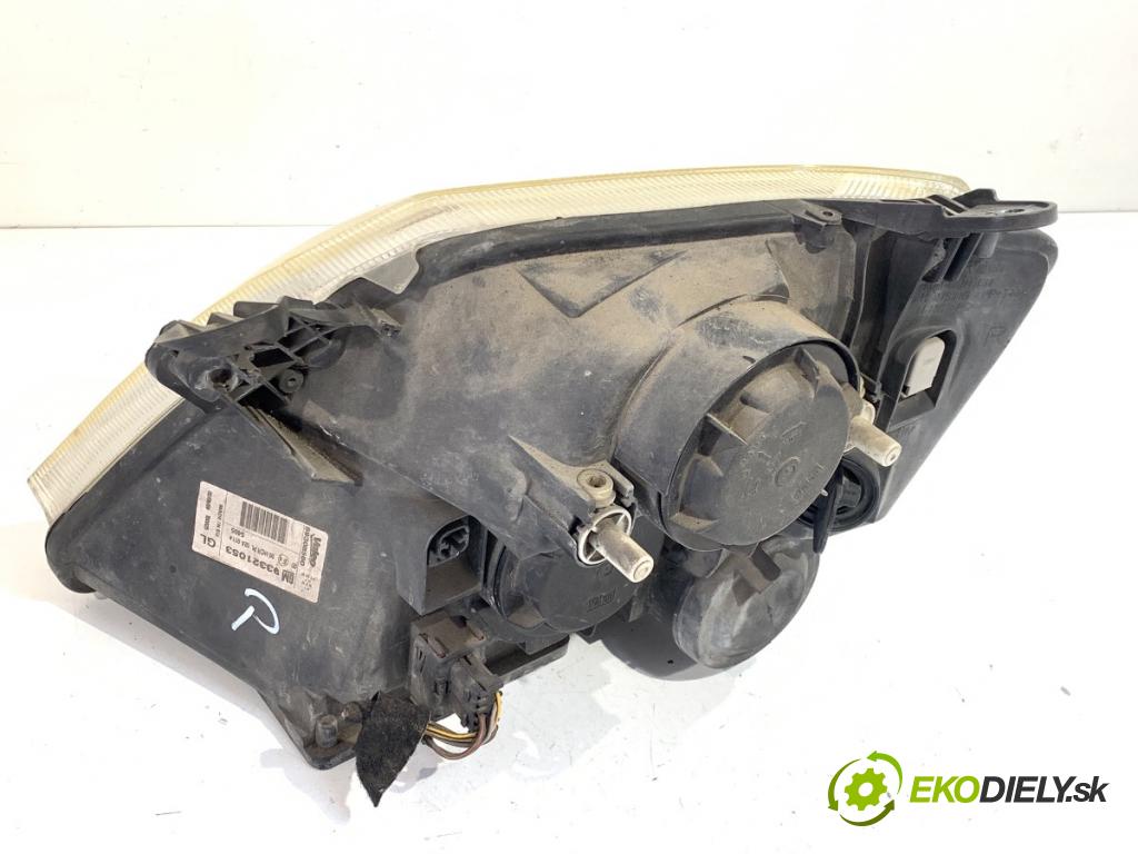 OPEL MERIVA A nadwozie wielkoprzestrzenne (MPV) 2009 77 kW 1.6 (E75) 1598 světlomet pravý přední část 93321053