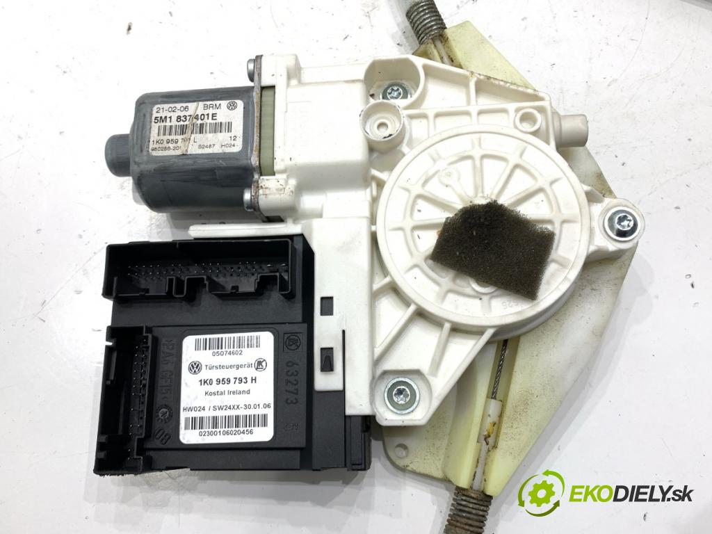 VW GOLF PLUS V liftback 2006 77 kW 1.9 TDI 1896 Mechanizmus okna ľavy predný 1K0959701L