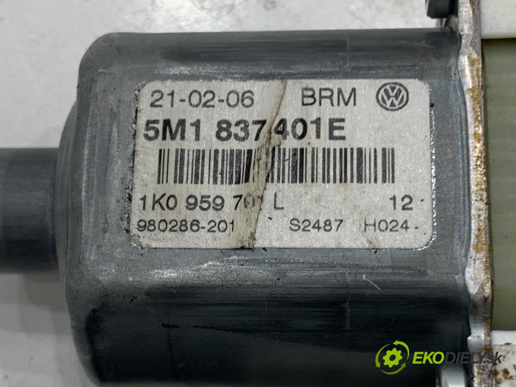 VW GOLF PLUS V liftback 2006 77 kW 1.9 TDI 1896 Mechanizmus okna ľavy predný 1K0959701L