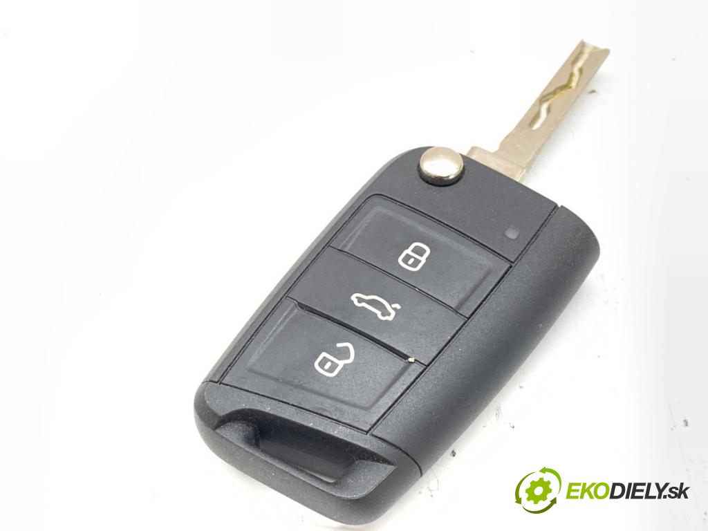 SKODA FABIA III liftback 2015 55 kW 1.0 999 klíč DÁLKOVÝ: 6V0959752D