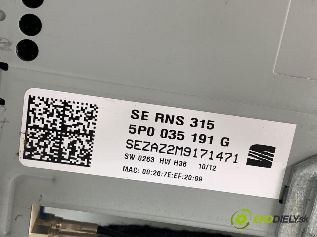 SEAT LEON II liftback 2012 103 kW 2.0 TDI 1968 RADIO 5P0035191G (Audio zařízení)