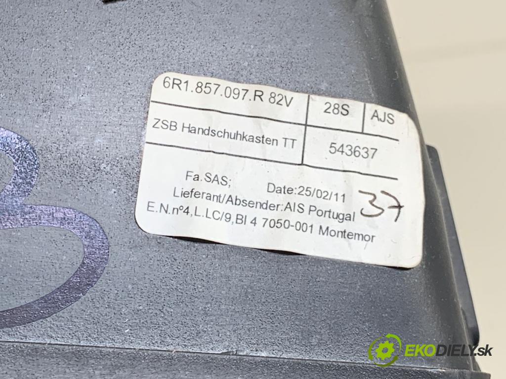 VW POLO V liftback 2011 63 kW 1.4 (6R1) 1390 Priehradka, kastlík spolujazdca 6R1857097R (Priehradka (kastlík))