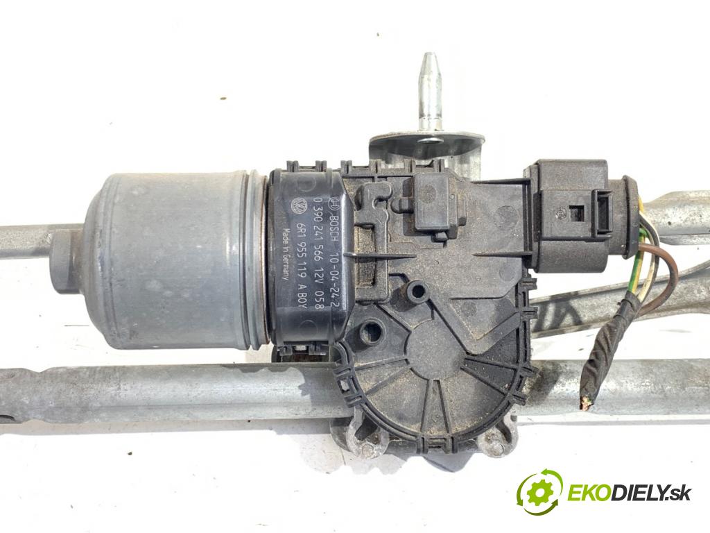 SEAT IBIZA IV liftback 2010 63 kW 1.4 1390 Mechanizmus stieračov predný 6R1955023B (Motorček stieračov predný)