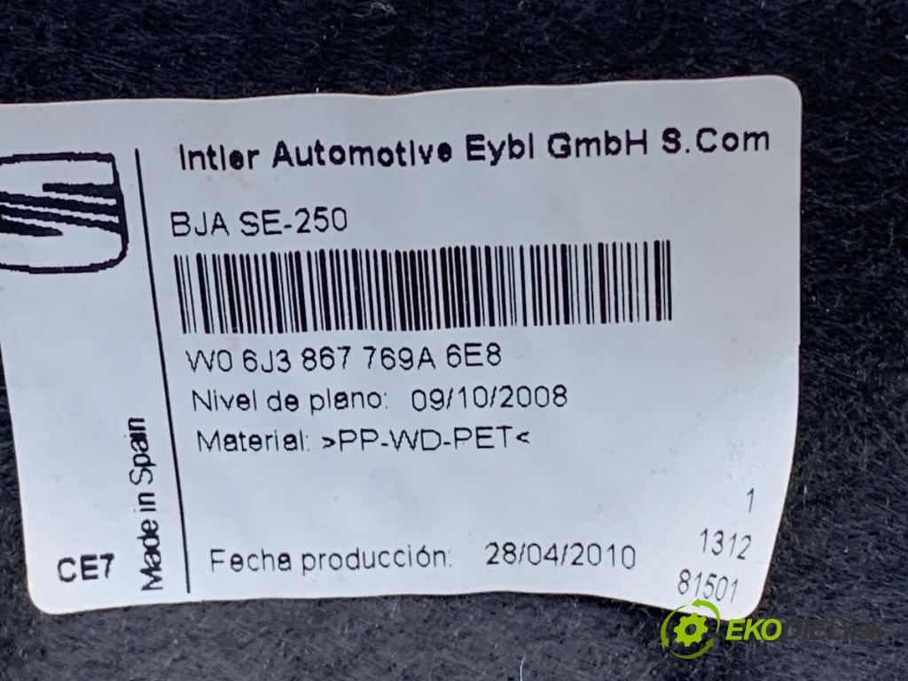 SEAT IBIZA IV liftback 2010 63 kW 1.4 1390 pláto zadní část 6J3867769A