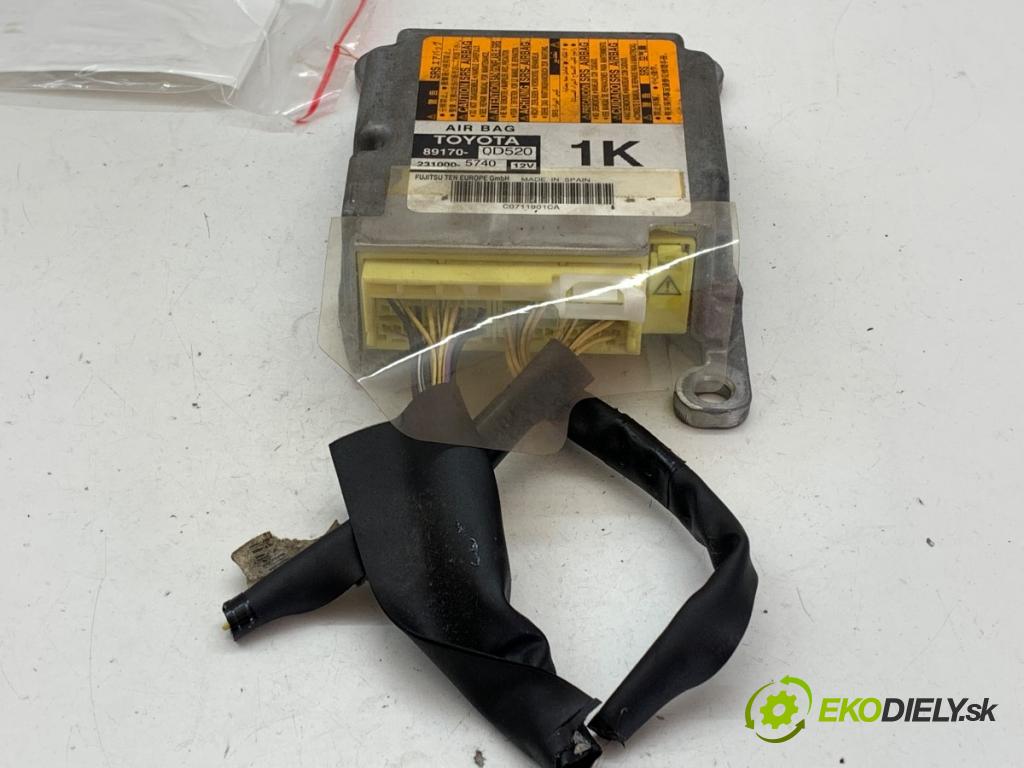 TOYOTA YARIS III liftback 2011 51 kW 1.0 (KSP130_) 998 senzor airbag 89170-0D520 (Snímač)
