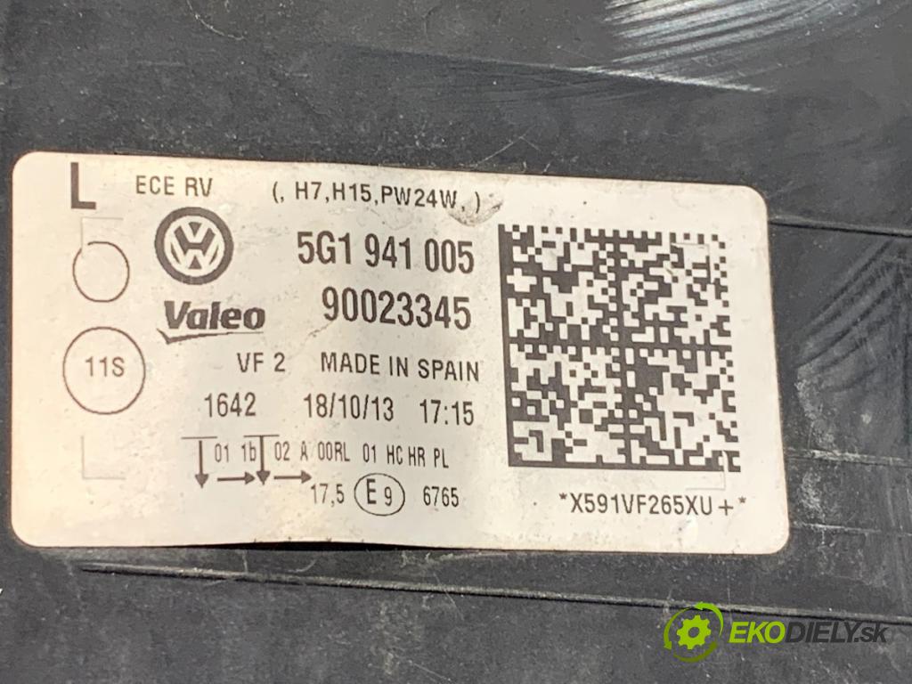 VW GOLF VII Kombi 2013 110 kW 2.0 TDI 1968 Svetlomet ľavy predný 5G1941005