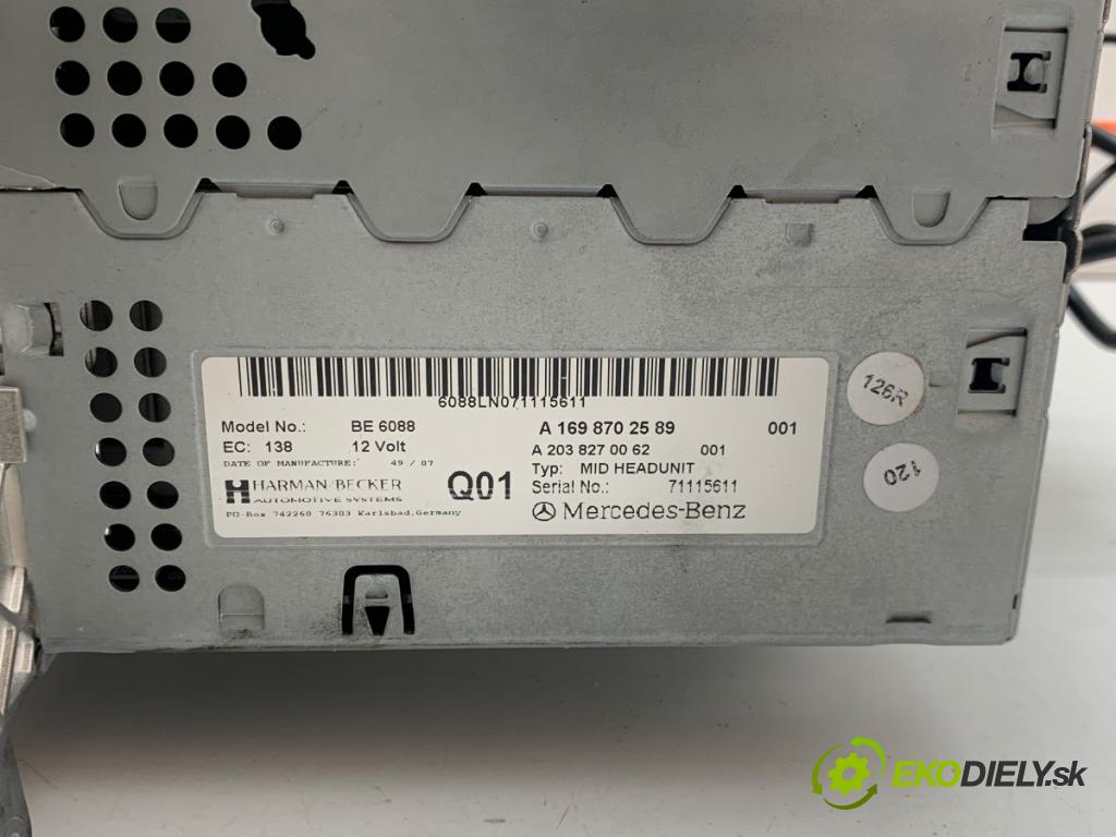 MERCEDES-BENZ W245 liftback 2005 100 kW B 200 (245.233) 2034 RADIO A1698702589 (Audio zariadenie)