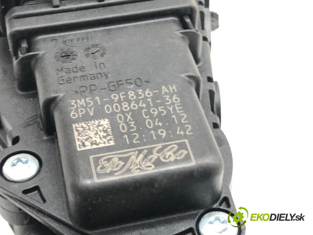 FORD KUGA I SUV 2012 120 kW 2.0 TDCi 4x4 1997 Potenciometer plynu 3M51-9F836-AH (Potenciometer plynového pedálu)