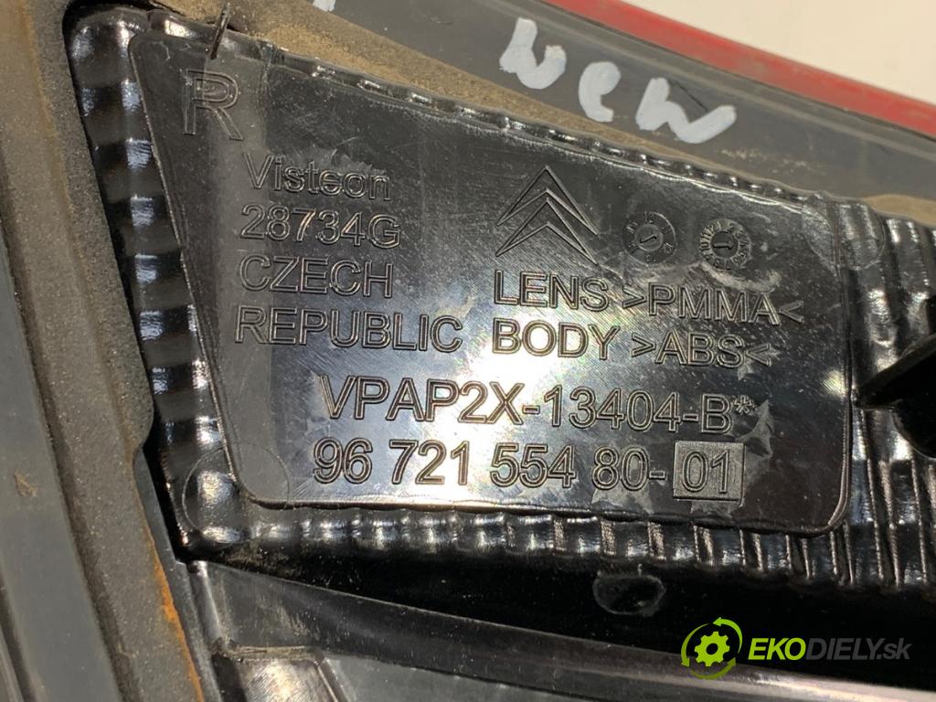 CITROEN C4 II liftback 2011 82 kW 1.6 HDi 110 1560 světlo pravý zadní část vnitřní 9672155480