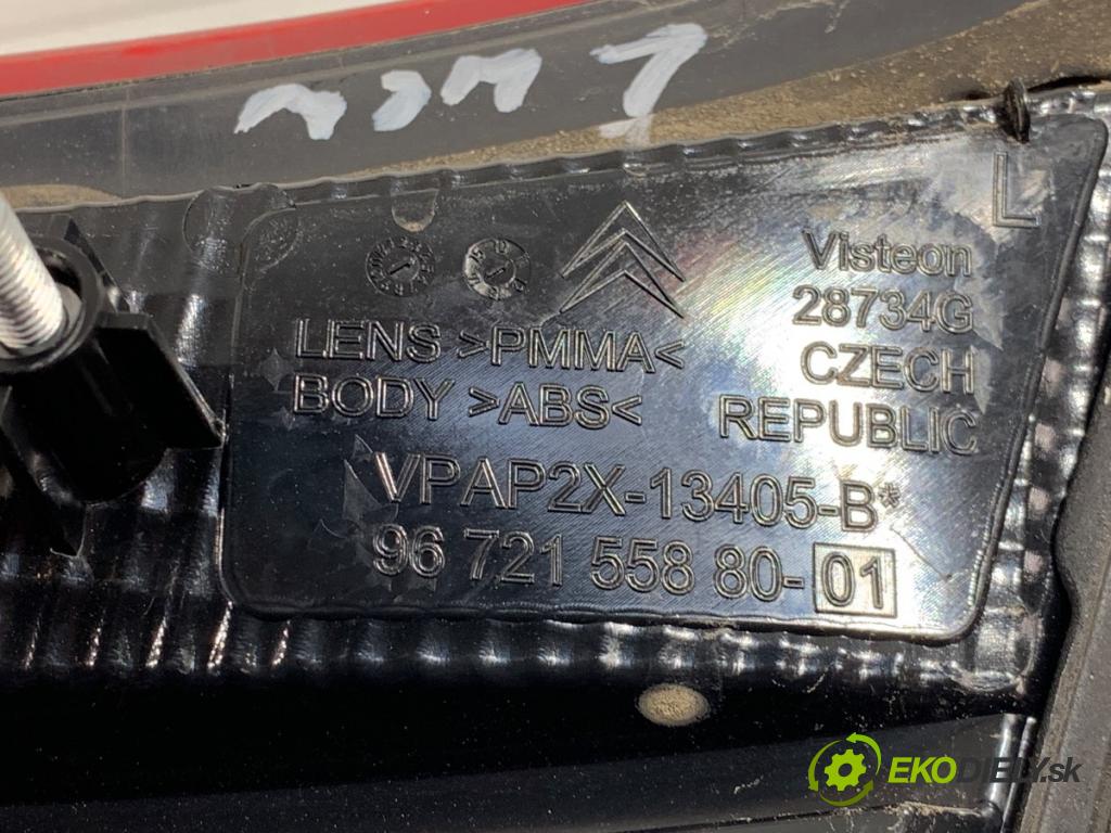 CITROEN C4 II liftback 2011 82 kW 1.6 HDi 110 1560 světlo levý zadní část vnitřní 9672155880
