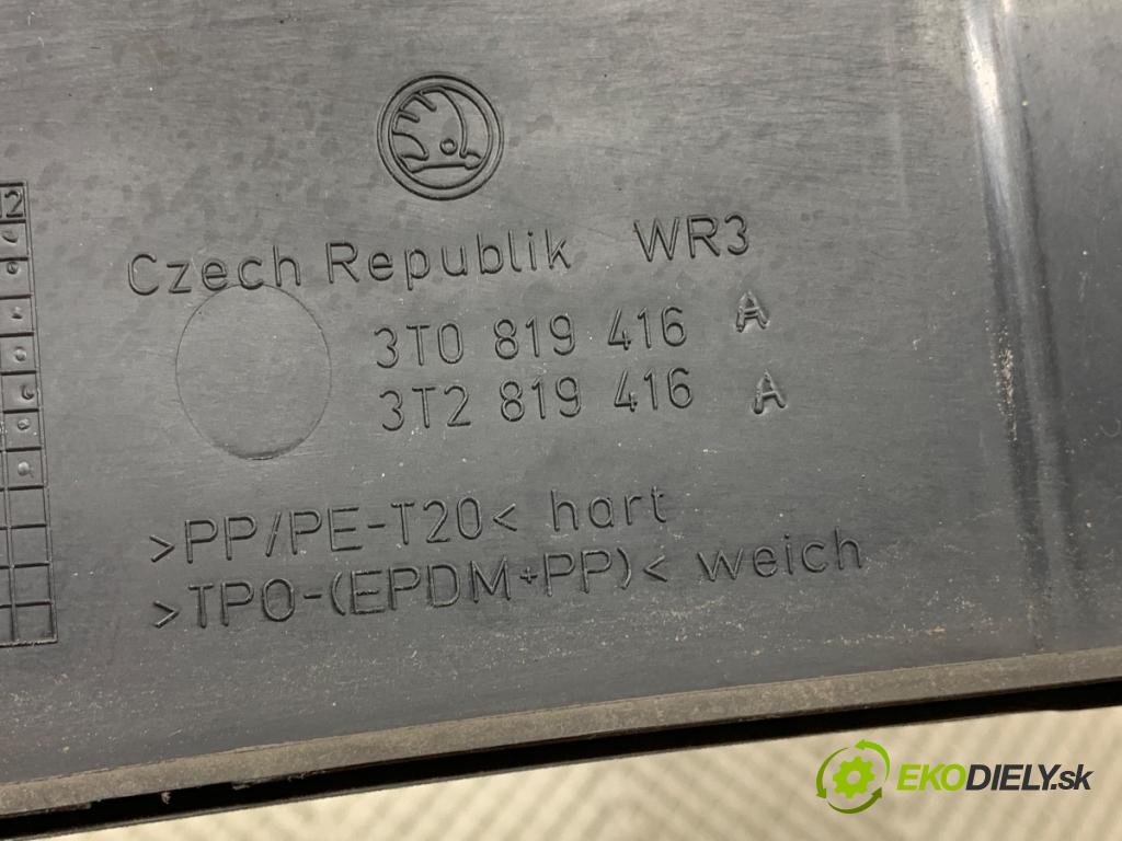 SKODA SUPERB II liftback 2014 92 kW 1.4 TSI 1390 Torpédo, plast pod čelné okno 3T0819416A (Torpédo (plast pod čelným sklom))