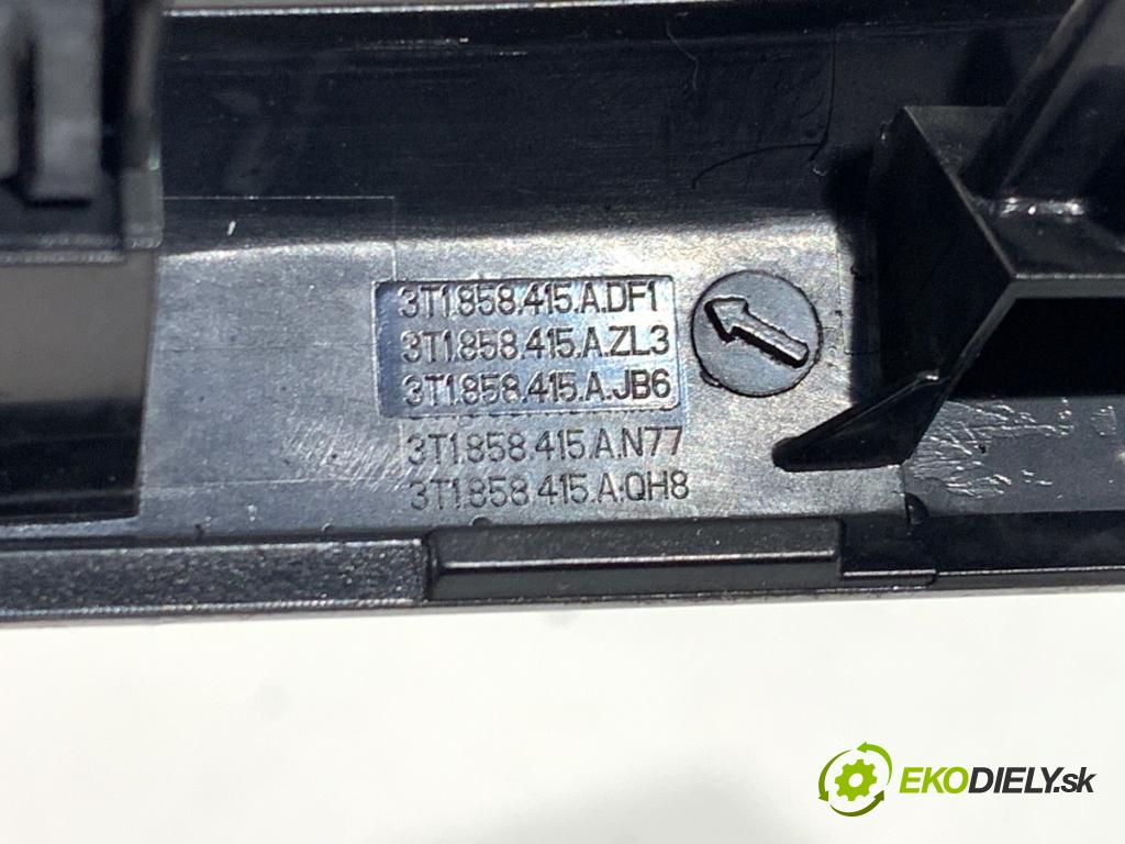 SKODA SUPERB II liftback 2014 92 kW 1.4 TSI 1390 lišty kryt 3T1858415 (Lišta)