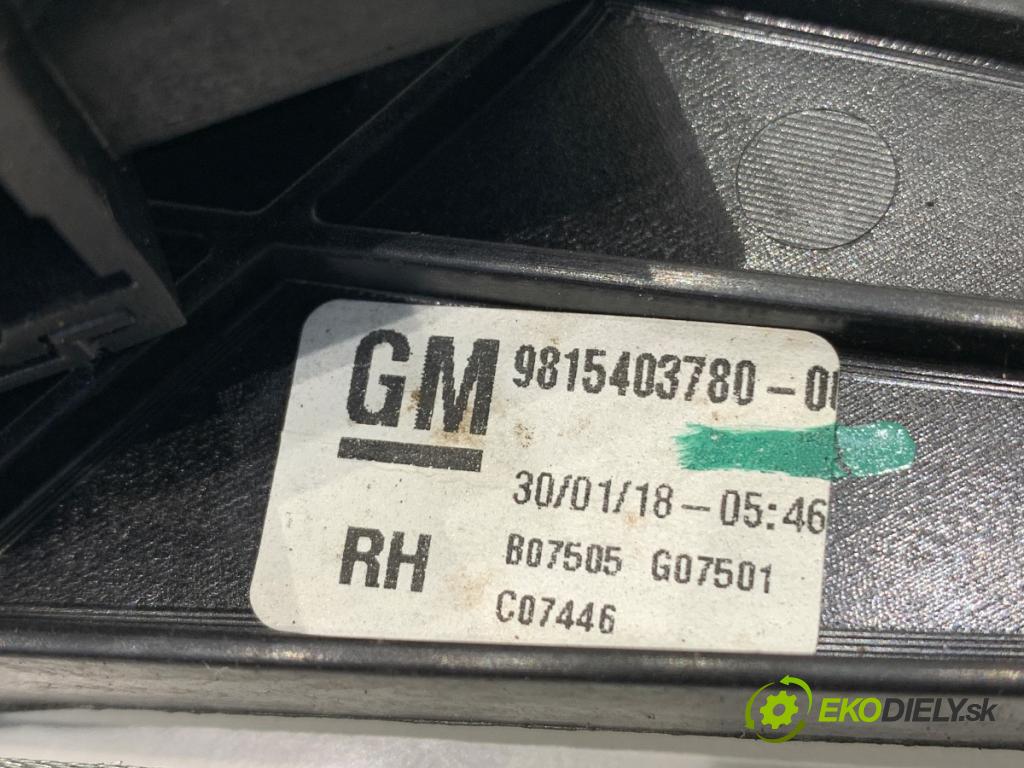 OPEL GRANDLAND SUV 2018 88 kW 1.6 Turbo D (75) 1560 Mechanizmus okna pravy zad 9815403780