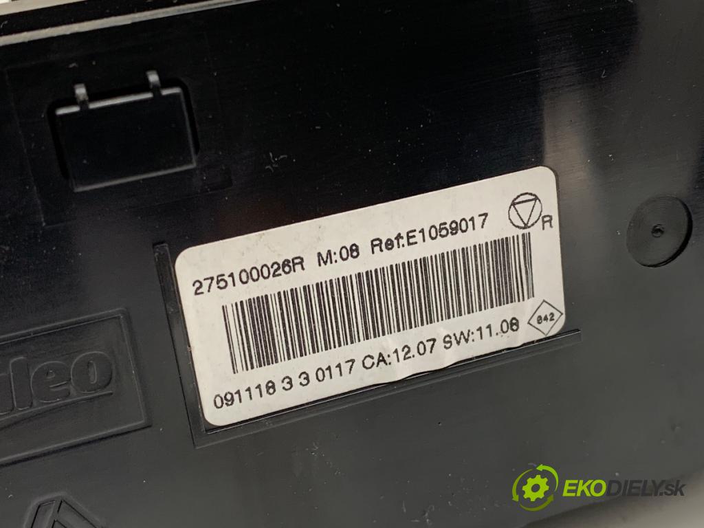 RENAULT SCENIC III nadwozie wielkoprzestrzenne (MPV) 2010 96 kW 1.9 dCi (JZ0J, JZ1J, JZ1K, JZ1S) 1870 Panel ovládaní topení 275100026R (Páčky pod volantem)