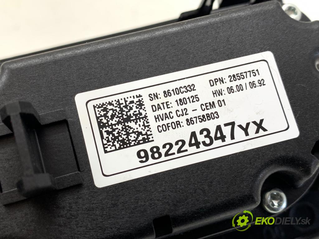 OPEL GRANDLAND SUV 2018 88 kW 1.6 Turbo D (75) 1560 Panel ovládaní topení 98224347YX (Páčky pod volantem)