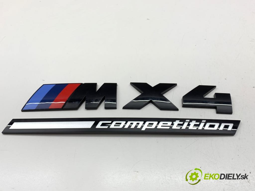 BMW G02 SUV 2022 375 kW M Competition 2993 znak zadní část nápis 8077611