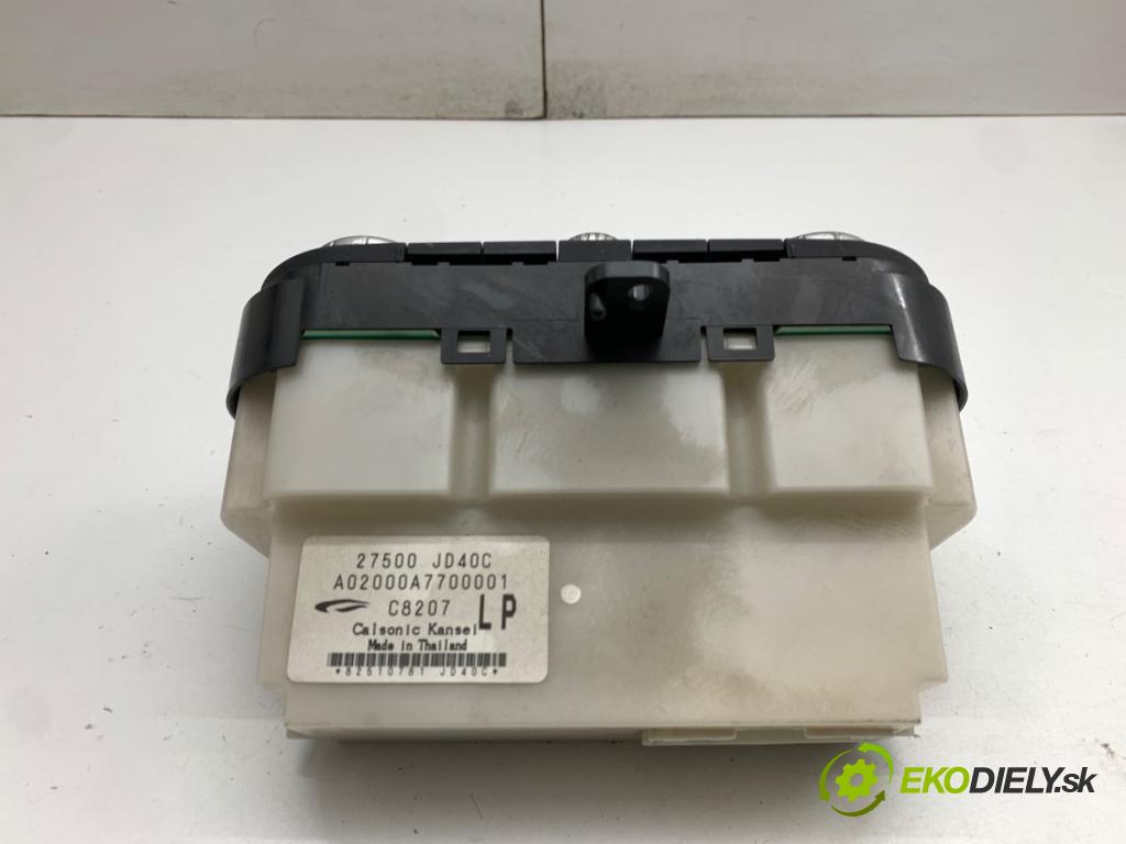 NISSAN QASHQAI J10 SUV 2008 84 kW 1.6 1598 Panel ovládania kúrenia 27500-JD40C (Prepínacie páčky pod volantom)